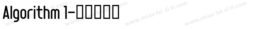 Algorithm 1字体转换